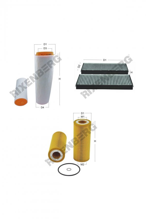 Bmw 530 d (E60/61) 218 Hp 03-05 Rixenberg Filtre Bakım Seti ürün görseli