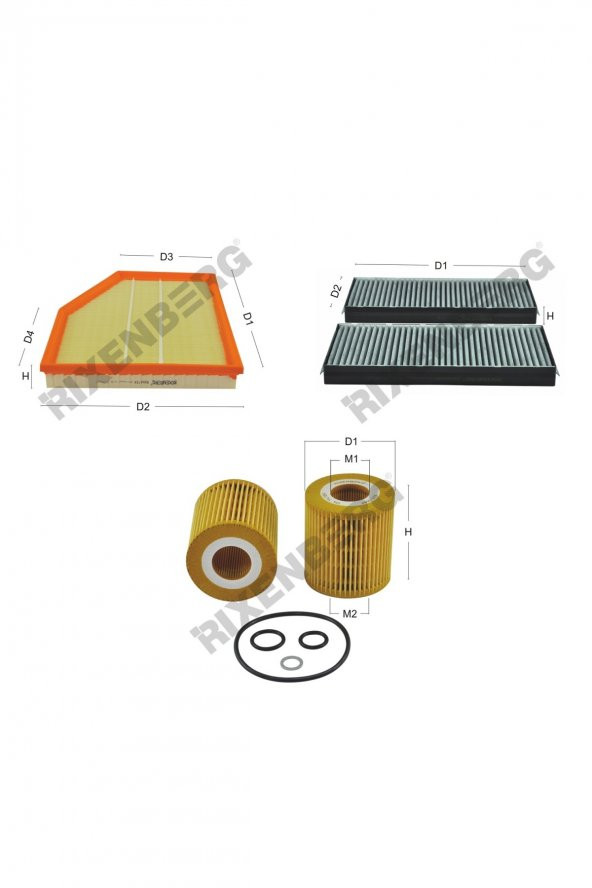 Bmw 520 i (E60/61) 170 Hp 07-10 Rixenberg Filtre Bakım Seti ürün görseli