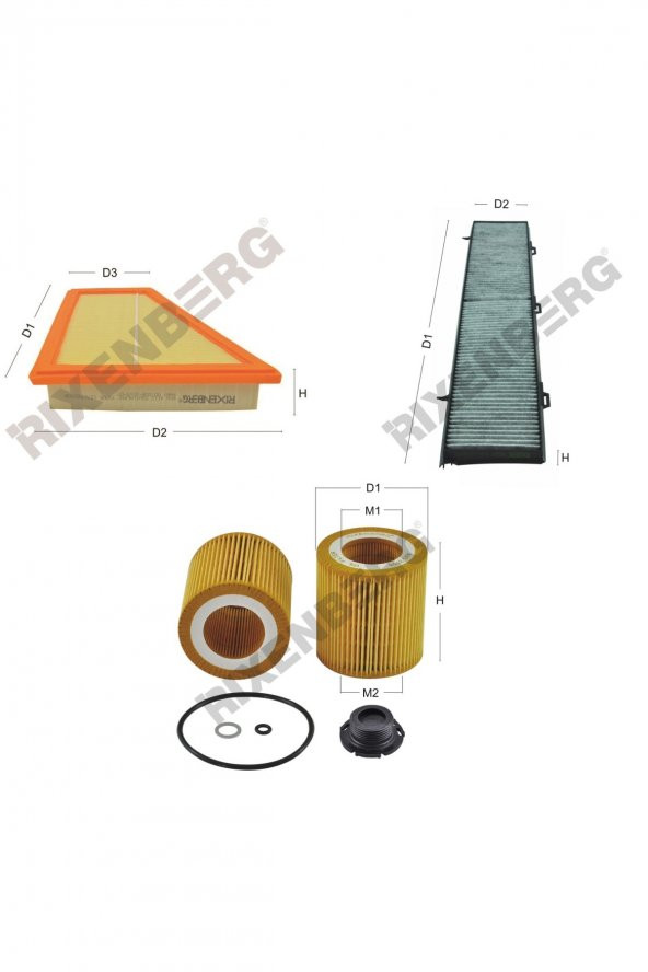 Bmw X1  16 i (E84) 143 Hp 13 > Rixenberg Filtre Bakım Seti ürün görseli