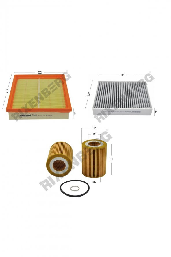 Bmw 316 d (F30/31) 116 Hp 12 > Rixenberg Filtre Bakım Seti ürün görseli