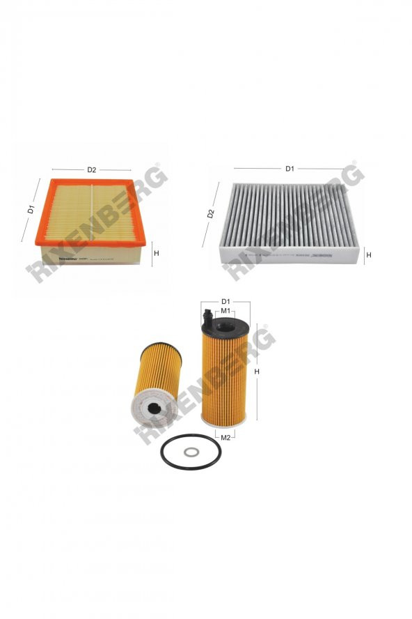 Bmw 318 i (E90/E91) 129143 Hp 05-07 Rixenberg Filtre Bakım Seti ürün görseli