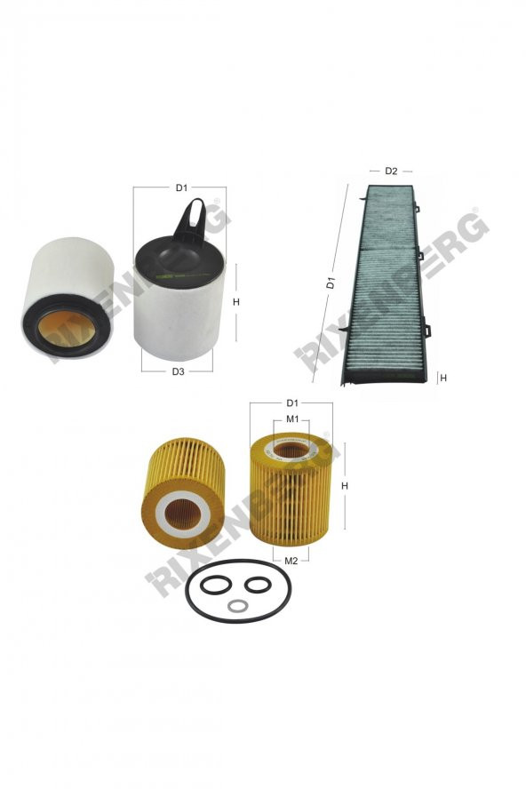 Bmw 120 i (E81/E82/E87/E88) 150-156-170 Hp 07-12 Rixenberg Filtre Bakım Seti