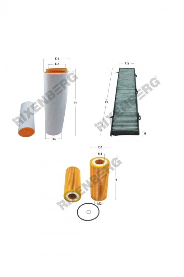 Bmw 318 d Gran Tourismo (F34) 143 Hp 13 > Rixenberg Filtre Bakım Seti ürün görseli 1