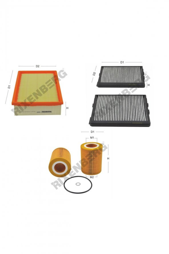 Bmw 528 i (E39) 193 Hp 95-00 Rixenberg Filtre Bakım Seti ürün görseli