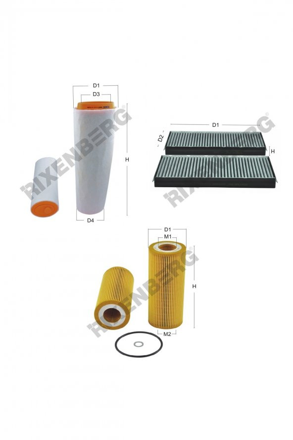 Bmw 525 d (E60/61) 177 Hp 04-07 Rixenberg Filtre Bakım Seti ürün görseli