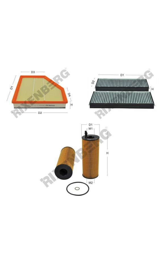 Bmw 520 d (E60/61) 177 Hp 07-10 Rixenberg Filtre Bakım Seti ürün görseli 1