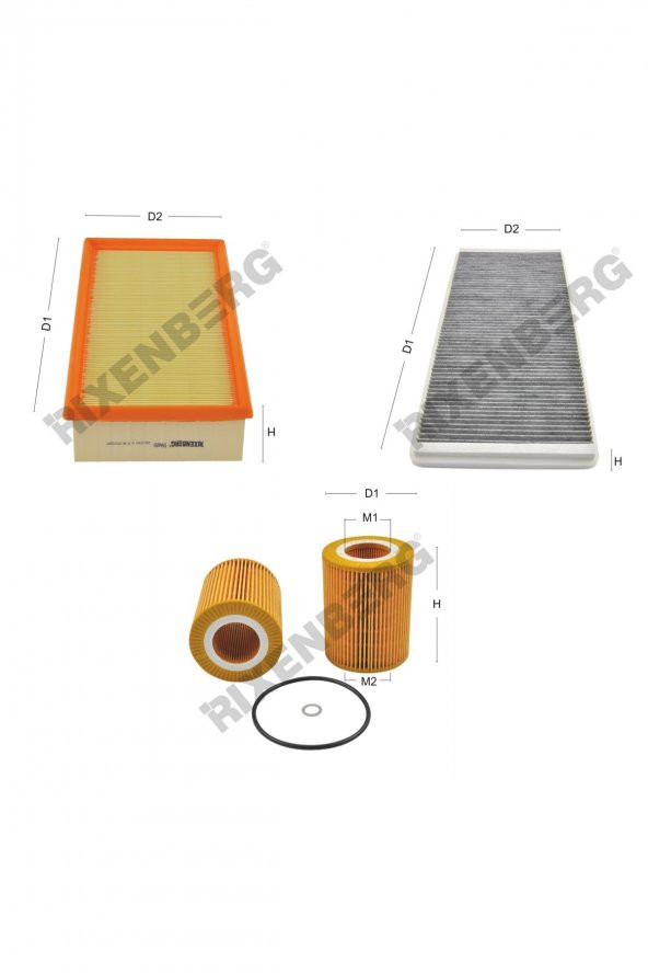 Bmw X5  3.0 (E53) 222 Hp 00-06 Rixenberg Filtre Bakım Seti ürün görseli 1