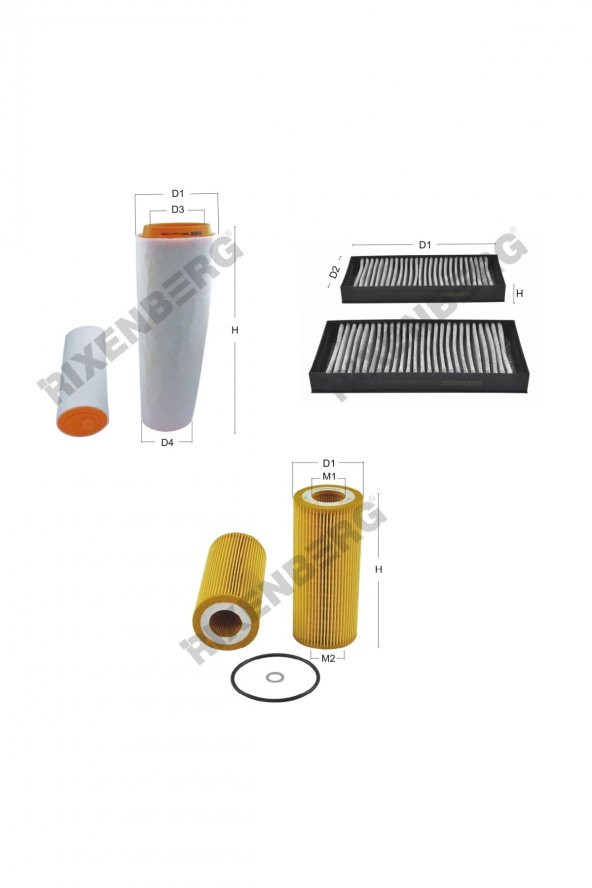 Bmw X5  3.0 d (E70) 231 Hp 07-10 Rixenberg Filtre Bakım Seti ürün görseli 1