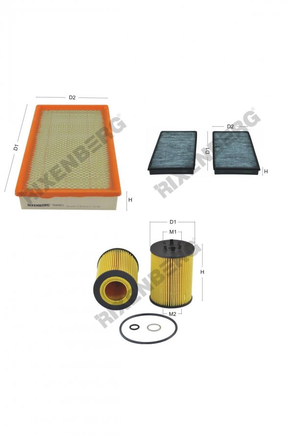 Bmw 735i (E65/66) 272 Hp 01-05 Rixenberg Filtre Bakım Seti ürün görseli