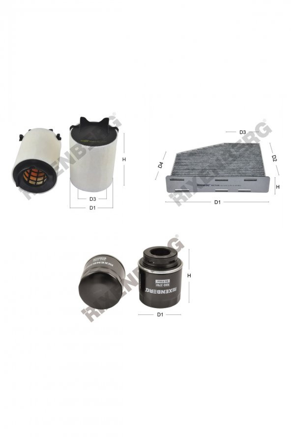 Volkswagen Golf V 1.4 Tsi  122 Bg  10=  Rixenberg Filtre Bakım Seti ürün görseli