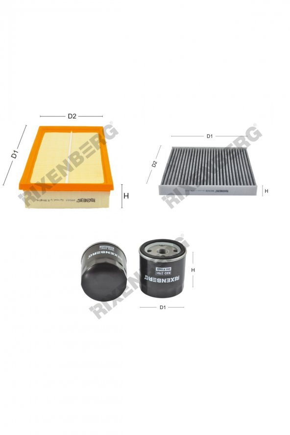 Volkswagen Golf VII 1.5 Tsi (5G1,BA5) 150 Bg  17 > Rixenberg Filtre Bakım Seti