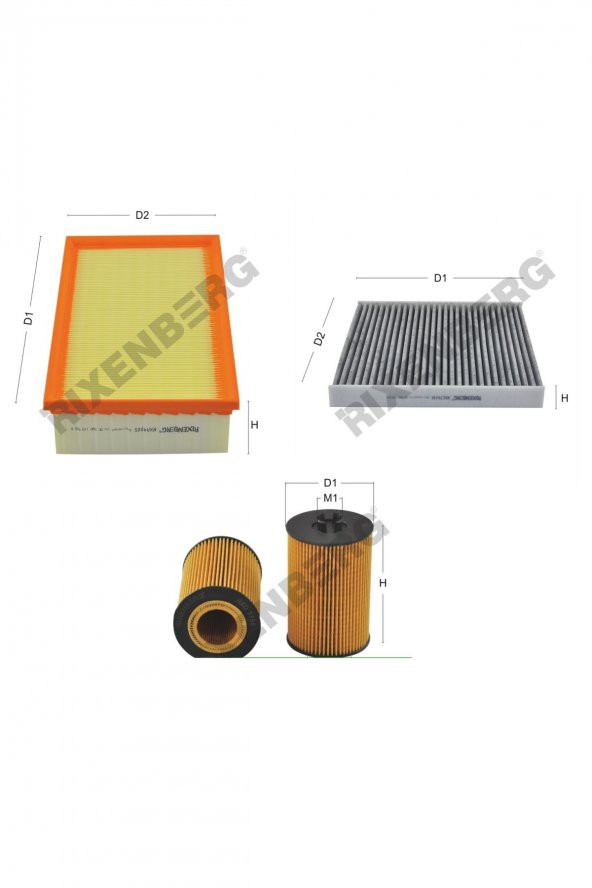 Volkswagen Passat 1.6 Tdi (3G2.3G5) 120 Bg  14 > Rixenberg Filtre Bakım Seti ürün görseli