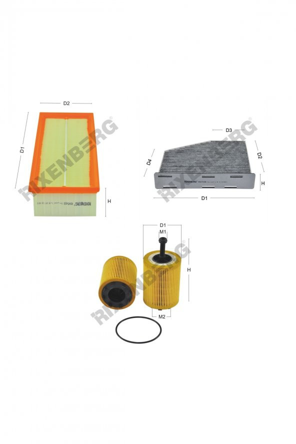 Volkswagen Passat 2.0 Tdi (Motor Kodu Bmr,Cbbb) 170 Bg 05 > Rixenberg Filtre Bakım Seti ürün görseli