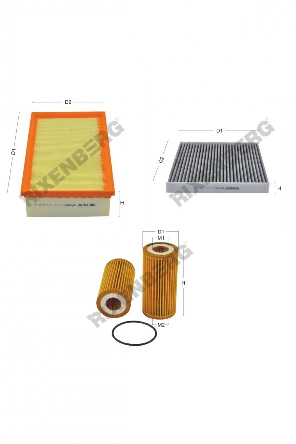 Volkswagen Golf VII 1.8 Tsi (5G1,BA5) 179 Bg  14 > Rixenberg Filtre Bakım Seti ürün görseli