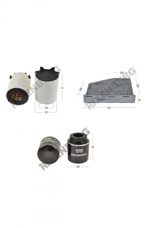 Volkswagen Jetta IV 1.4 Tsi (162) 122 Bg  11 > Rixenberg Filtre Bakım Seti ürün görseli
