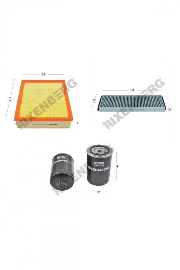 Volkswagen Passat (3B2/3B5) 1.8 T 150 Bg  96<>00 Rixenberg Filtre Bakım Seti ürün görseli