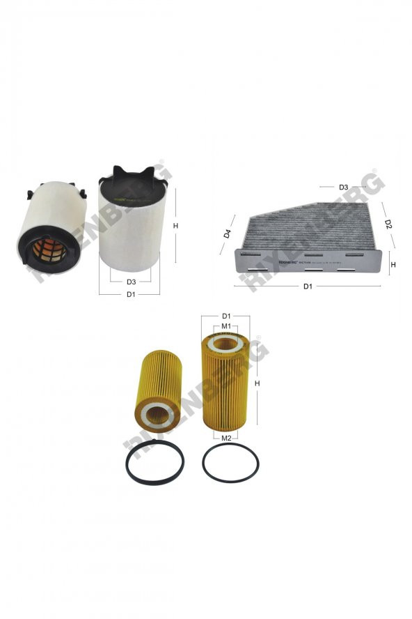 Volkswagen Golf V 2.0 Fsi  150 Bg  03<>09  Rixenberg Filtre Bakım Seti ürün görseli