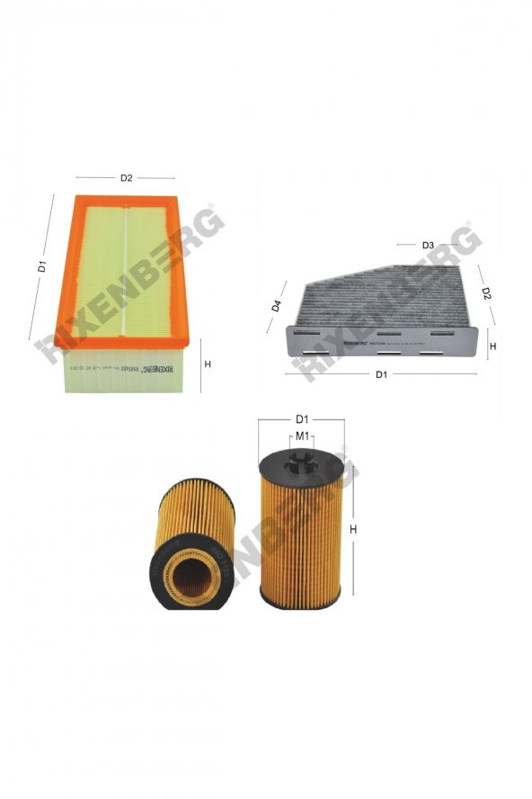 Volkswagen Golf VI 2.0 Tdi (517) 150 Bg  13 > Rixenberg Filtre Bakım Seti ürün görseli