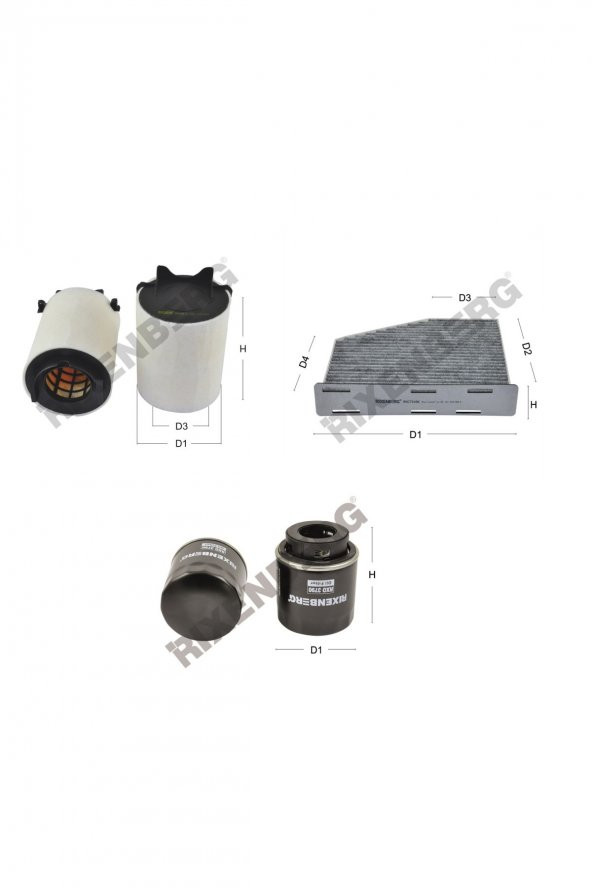 Volkswagen Passat (3C2/3C5) 1.4 Tsi 122 Bg  08<>10 Rixenberg Filtre Bakım Seti ürün görseli
