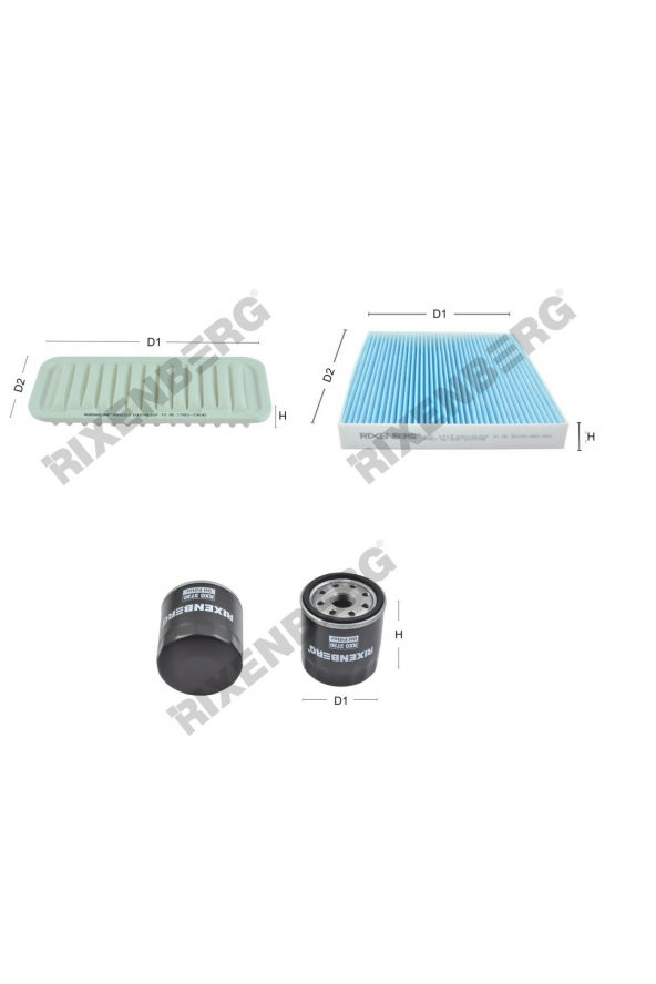 Toyota Yaris II (Xp9) 1.0 12V 69 Bg 06<>11 Rixenberg Filtre Bakım Seti ürün görseli
