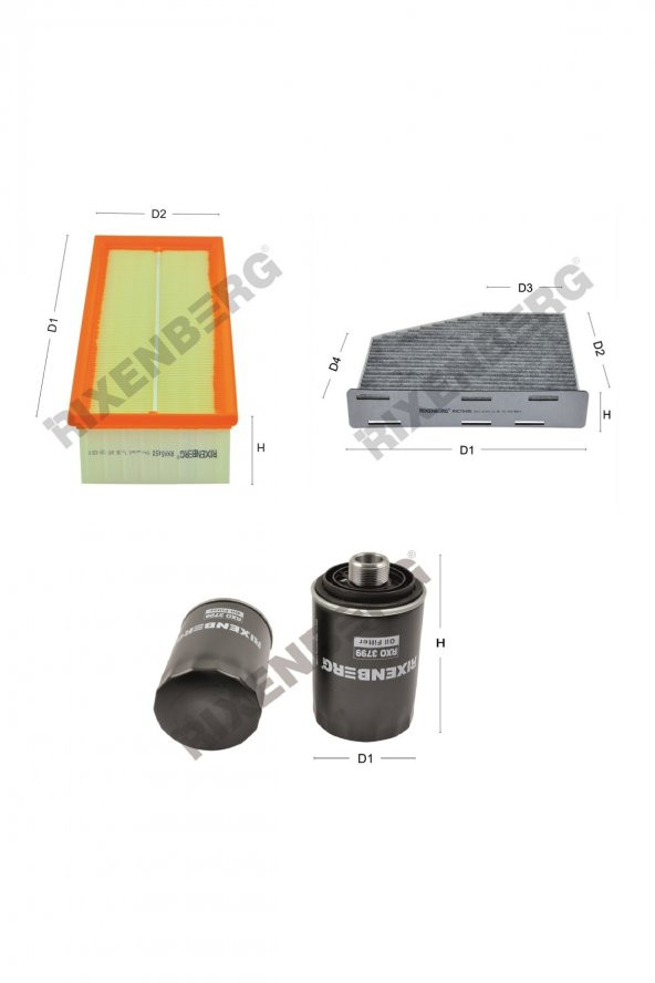 Volkswagen Cc 2.0 Tsi (358) 155 Bg  12 > Rixenberg Filtre Bakım Seti ürün görseli