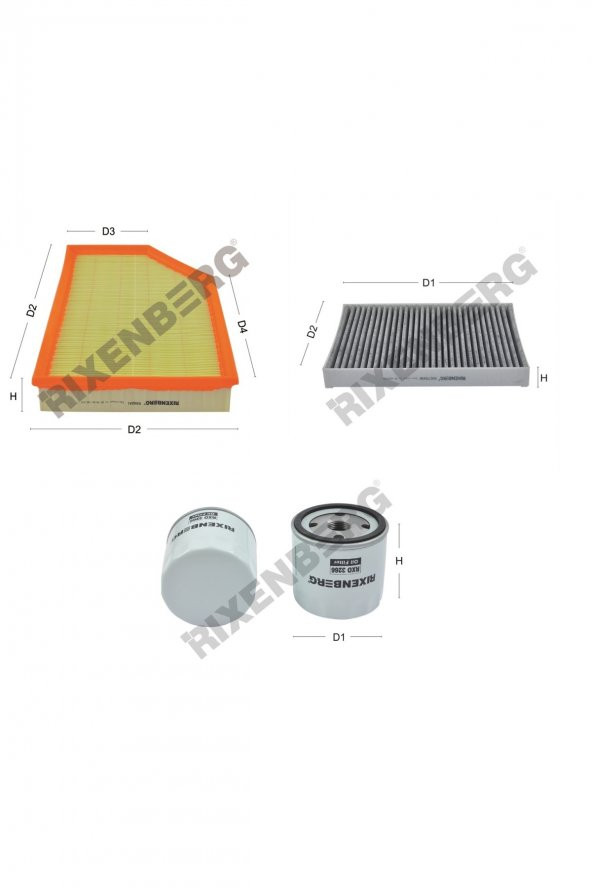Volvo S60 II 1.6 T3 150 Bg  10 > Rixenberg Filtre Bakım Seti ürün görseli