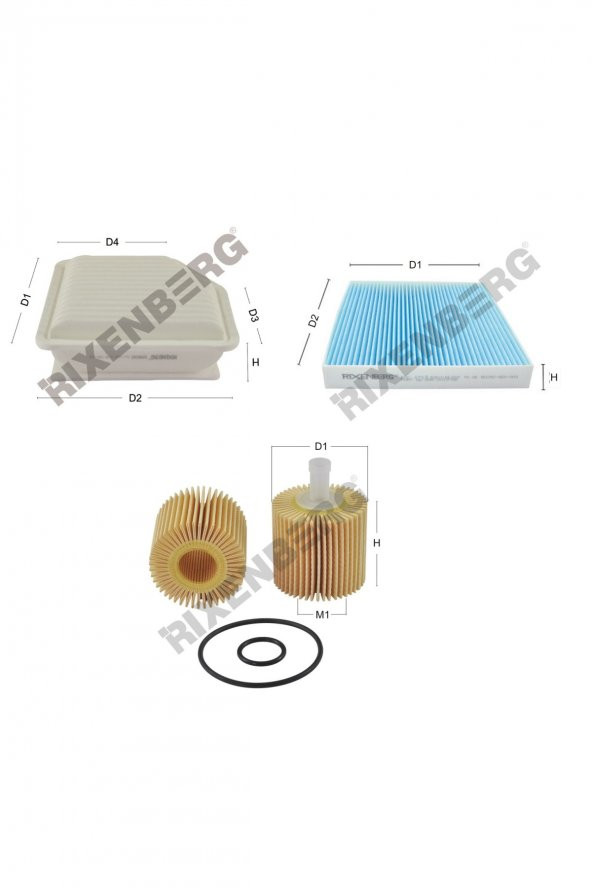 Toyota Rav4 III  2.2 D-4D 150 Bg  09 > Rixenberg Filtre Bakım Seti ürün görseli