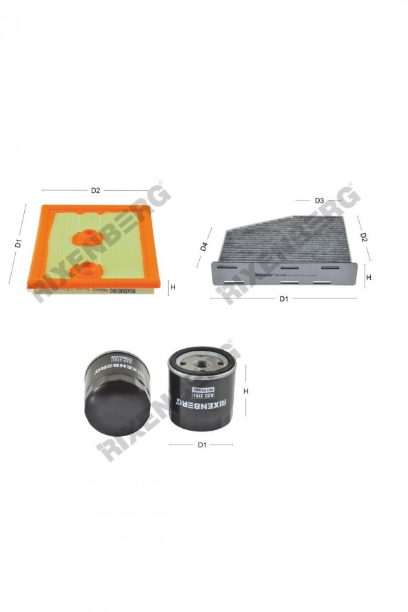 Volkswagen Caddy IV 1.2 Tsi  84 Bg  15 > Rixenberg Filtre Bakım Seti ürün görseli