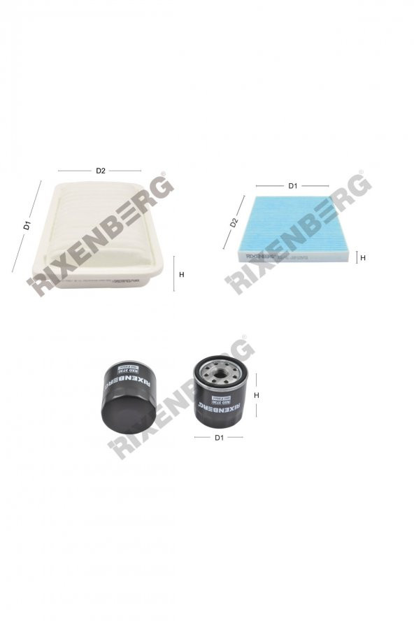 Toyota Corolla IX (E12) 1.4 97 Bg  02<>07  Rixenberg Filtre Bakım Seti ürün görseli