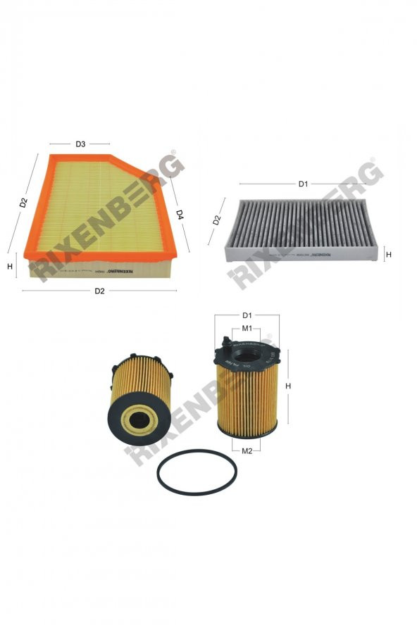Volvo S60 II 1.6 D2 114 Bg  11 > Rixenberg Filtre Bakım Seti ürün görseli