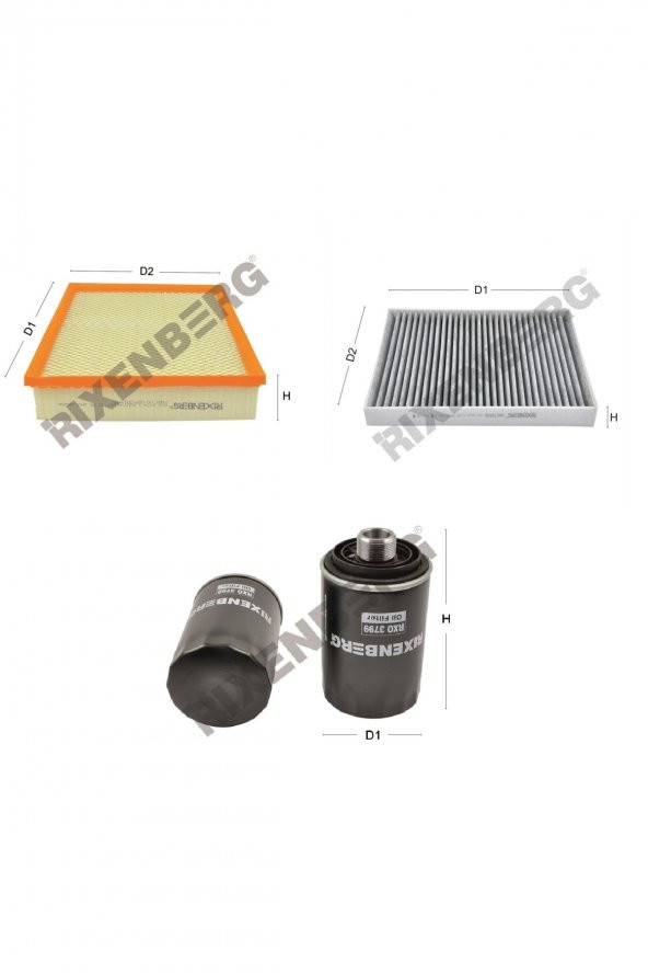 Volkswagen Amarok 2.0 Tfsi (2H) 160 Bg  10 >  Rixenberg Filtre Bakım Seti ürün görseli