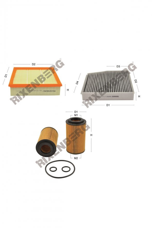 Mercedes B 200 Cdi BlueEFFICIENCY 136 Bg  11 > Rixenberg Filtre Bakım Seti ürün görseli