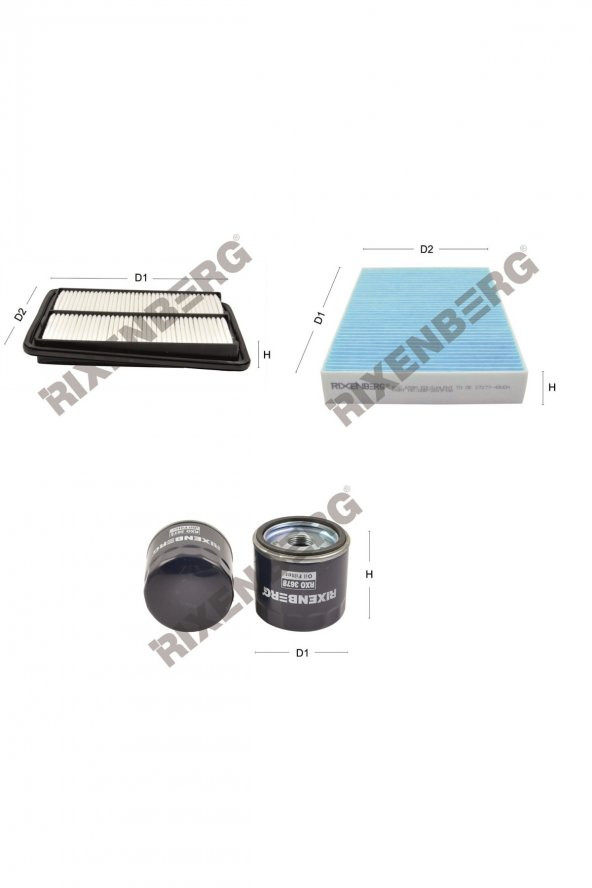 Renault Kadjar 1.6 Dci (Hfe) 163 Bg  16 > Rixenberg Filtre Bakım Seti ürün görseli