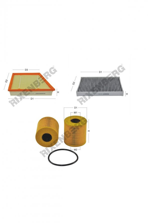 Land Rover Range Rover Evoque 2.2 Td4 150 Bg  11 > Rixenberg Filtre Bakım Seti ürün görseli