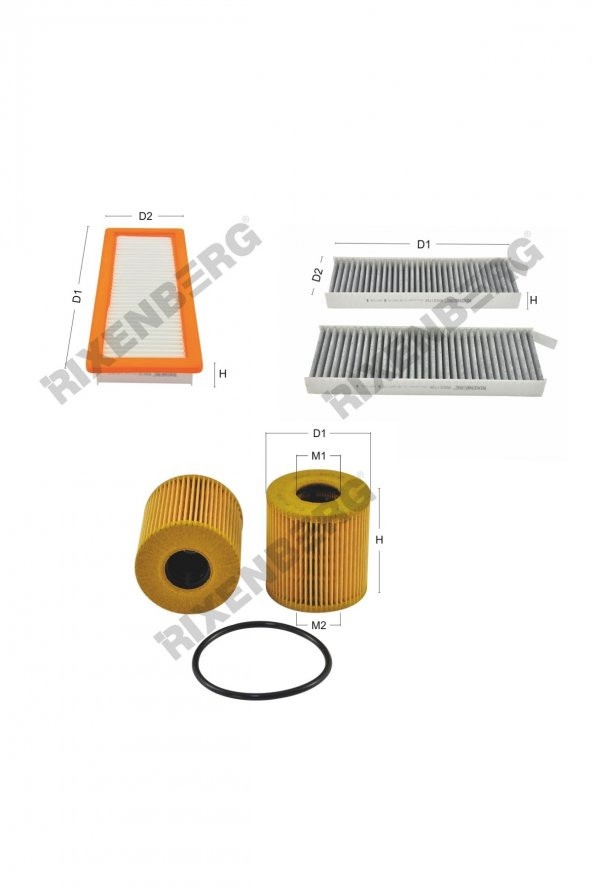 Opel Grandland X 1.6 Turbo (A18) 150 Bg 17 > Rixenberg Filtre Bakım Seti ürün görseli