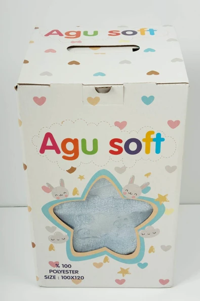 Kabartma Desenli Peluş Bebek Battaniyesi Mavi - 3