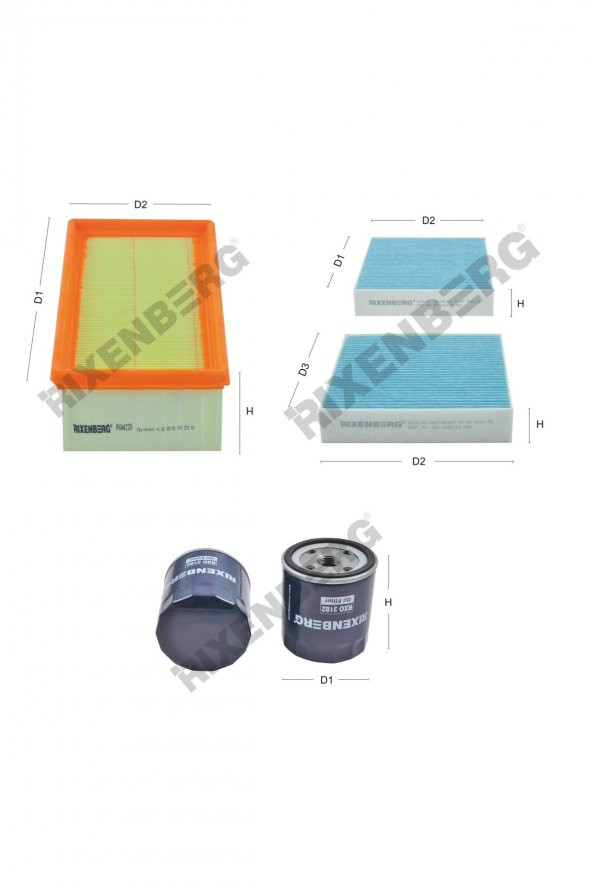 Peugeot 208 1.0 Vti 68 Bg  12 > Rixenberg Filtre Bakım Seti ürün görseli