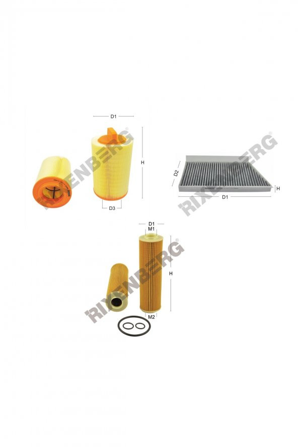 Mercedes C 180 Kompressor (W/C/S203) 143 Bg  02<>07 Rixenberg Filtre Bakım Seti ürün görseli