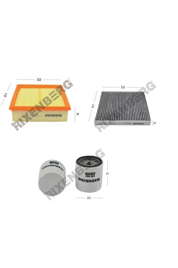Opel Corsa E 1.0 Ecotec Di Turbo 115 Bg  14 > Rixenberg Filtre Bakım Seti ürün görseli