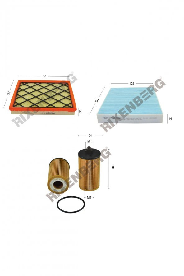 Opel Astra J 1.4 16V 100 Bg  09 > Rixenberg Filtre Bakım Seti ürün görseli