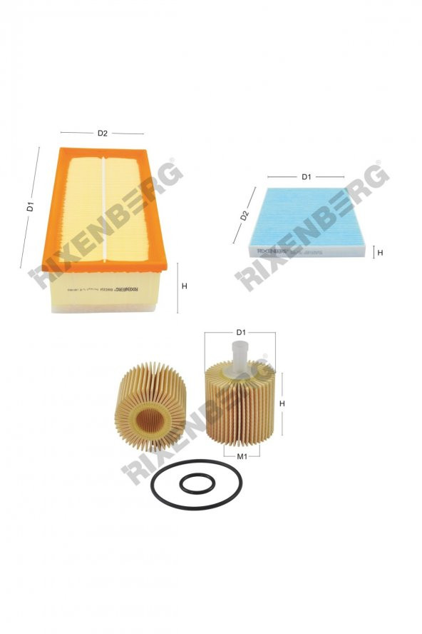 Toyota Avensis II 2.2 D-4D (T25) 150 Bg 05<>09 Rixenberg Filtre Bakım Seti ürün görseli