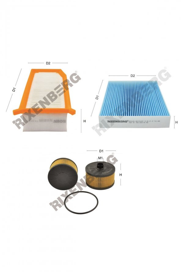 Dacia Dokker 1.2 Tce (K67,F67) 115 Bg  12 > Rixenberg Filtre Bakım Seti ürün görseli
