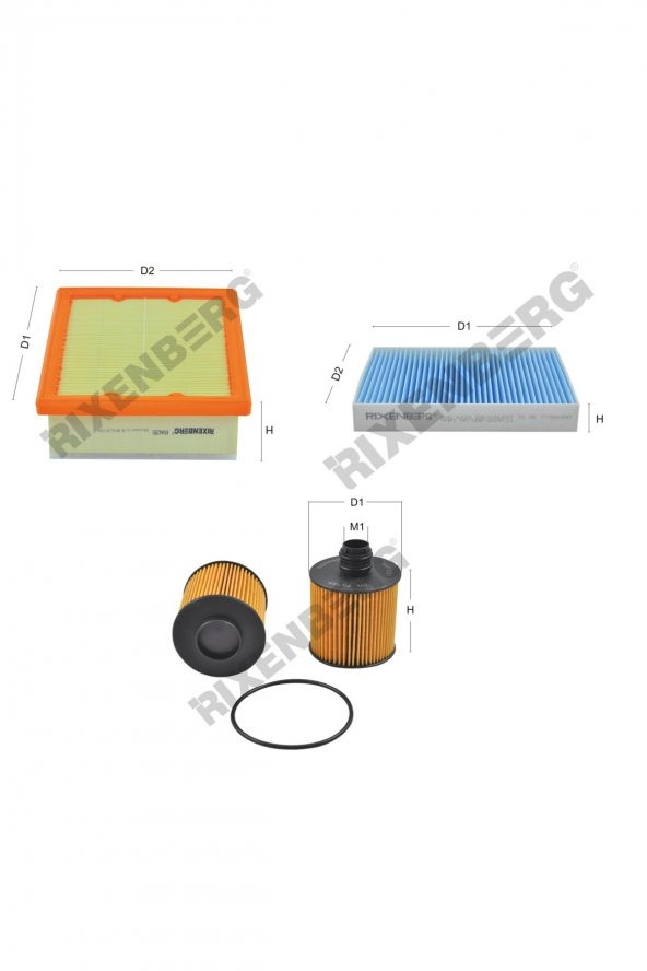 Fiat 500X 1.6 MultiJet CRD 114 Bg  14 > Rixenberg Filtre Bakım Seti ürün görseli