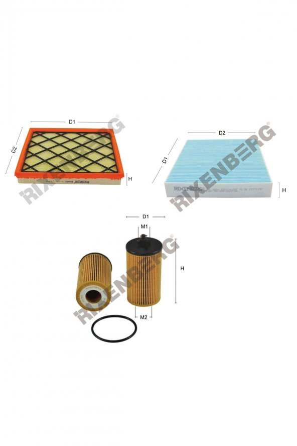 Chevrolet Cruze 1.6 (J300,J305,J308) 124 Bg  11 > Rixenberg Filtre Bakım Seti ürün görseli