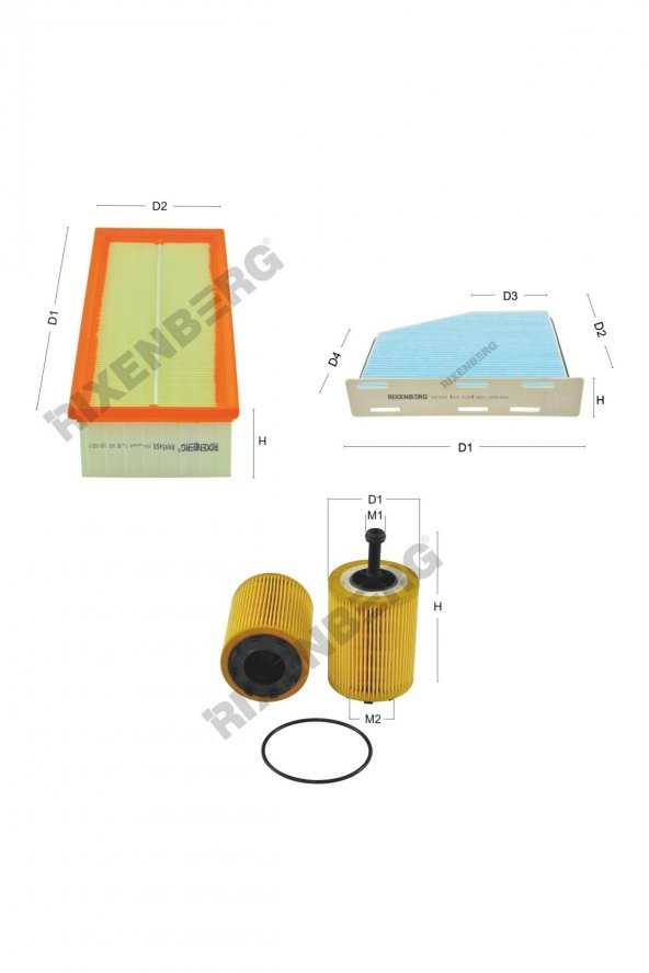 Volkswagen Caddy III 1.9 Tdi 105 Bg  04 <> 10 Rixenberg Filtre Bakım Seti ürün görseli