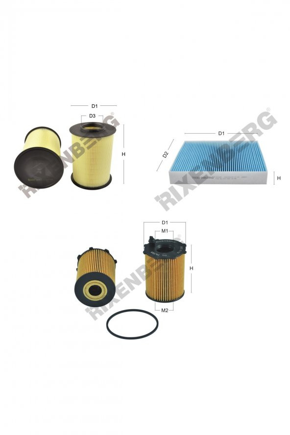 Volvo S40 II 1.6 D2  114 Bg  10 >  Rixenberg Filtre Bakım Seti ürün görseli