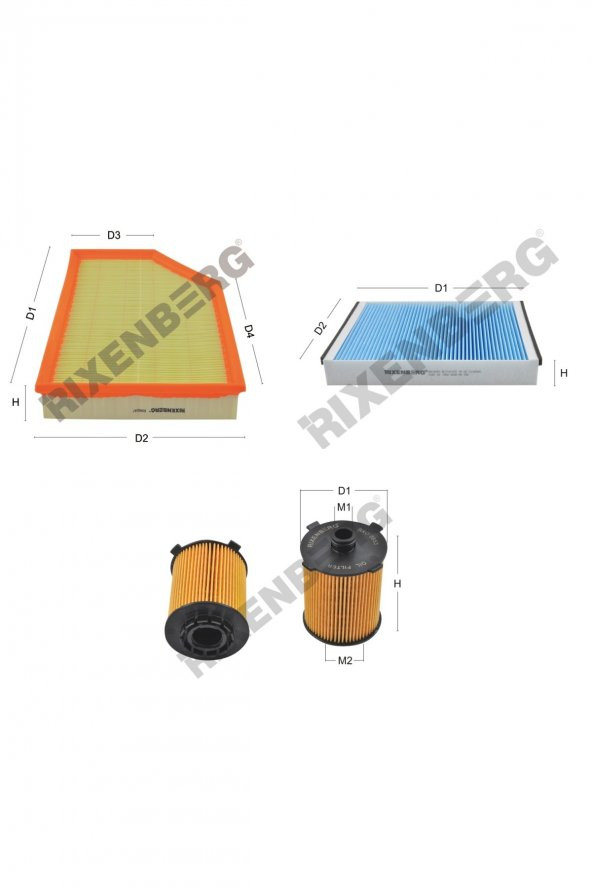 Volvo V40 II 2.0 D4 190 Bg  14 > Rixenberg Filtre Bakım Seti ürün görseli 1