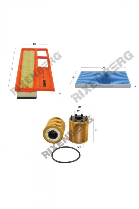 Fiat Albea 1.3 Jtd 16V 70 Bg  04 > Rixenberg Filtre Bakım Seti ürün görseli