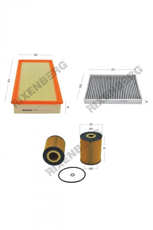 Porsche Cayenne I (9PA) 3.6 V6  290 Bg  07 <> 10 Rixenberg Filtre Bakım Seti ürün görseli