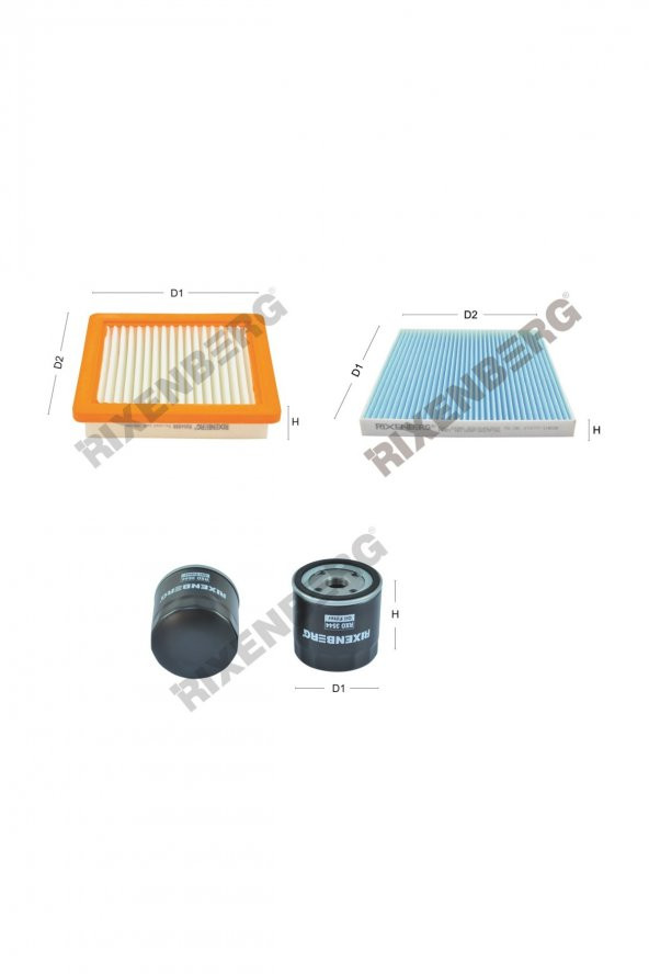 Nissan Note (E12) 1.5 Dci  90 Bg  13 > Rixenberg Filtre Bakım Seti ürün görseli